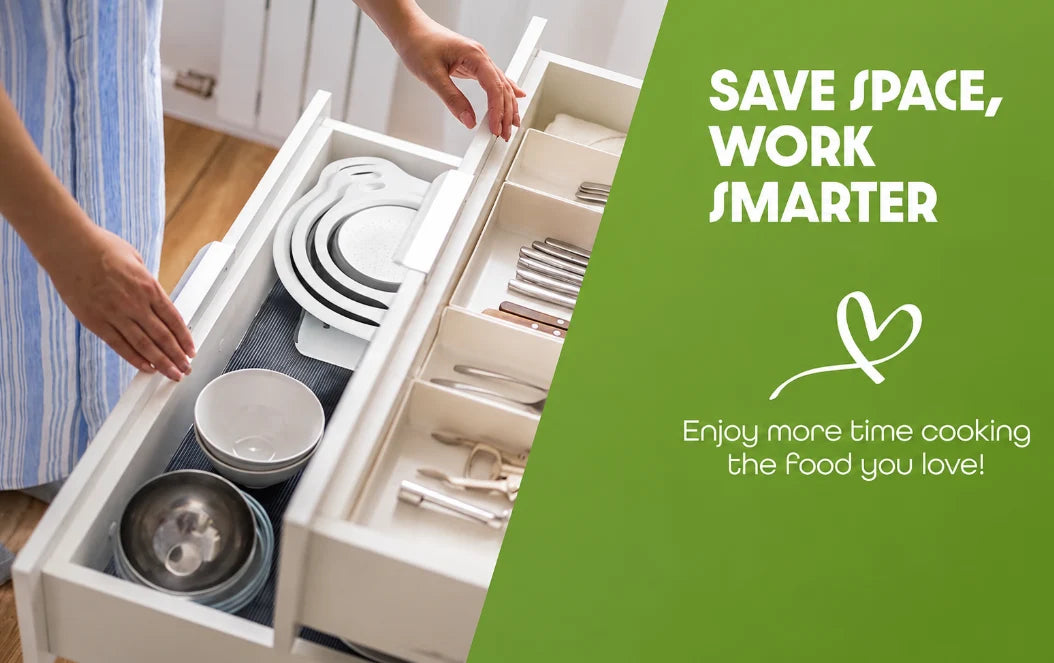 Collapsible Self-Draining Colander Set