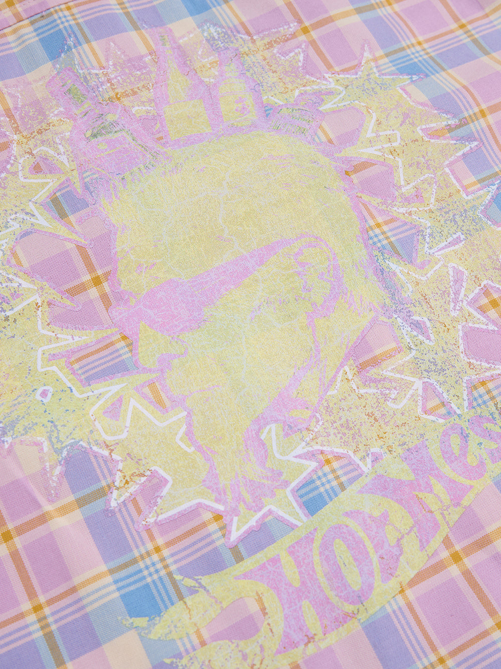 "Dance Floor High" Pink Plaid Embroidered Printed Polo Shirt